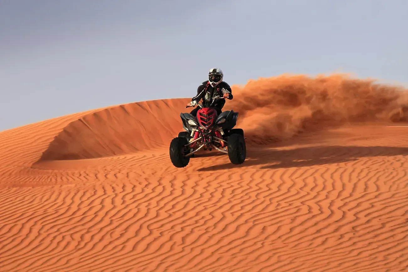 Morning Safari Dubai with Quad Bike Camel Ride and Sandboarding